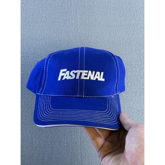 Fastenal Hat Cap Strap‎ Back Mens One Size Blue Embroidered Logo Twill Baseball